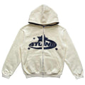 Star Printed Zip Up Hoodies